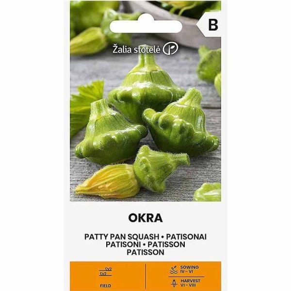 Zoom bilde av Tallerkensquash 'Okra'