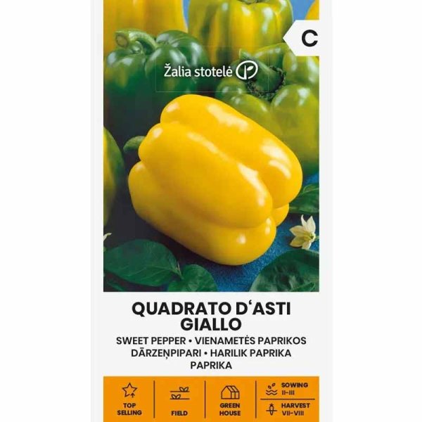 Zoomaa kuva kohteesta Paprika 'Quadrato D'Asti Giallo'