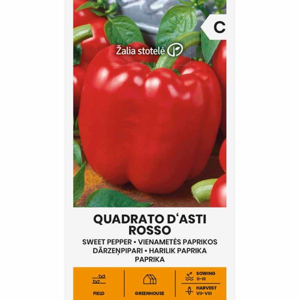 Zoomaa kuva kohteesta Paprika 'Quadrato d'Asti Rosso'