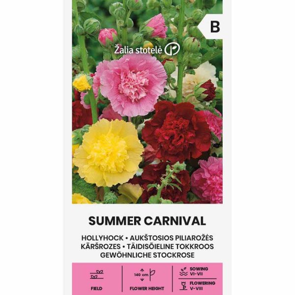 Zoomaa kuva kohteesta Hollyhock 'Summer Carnival'